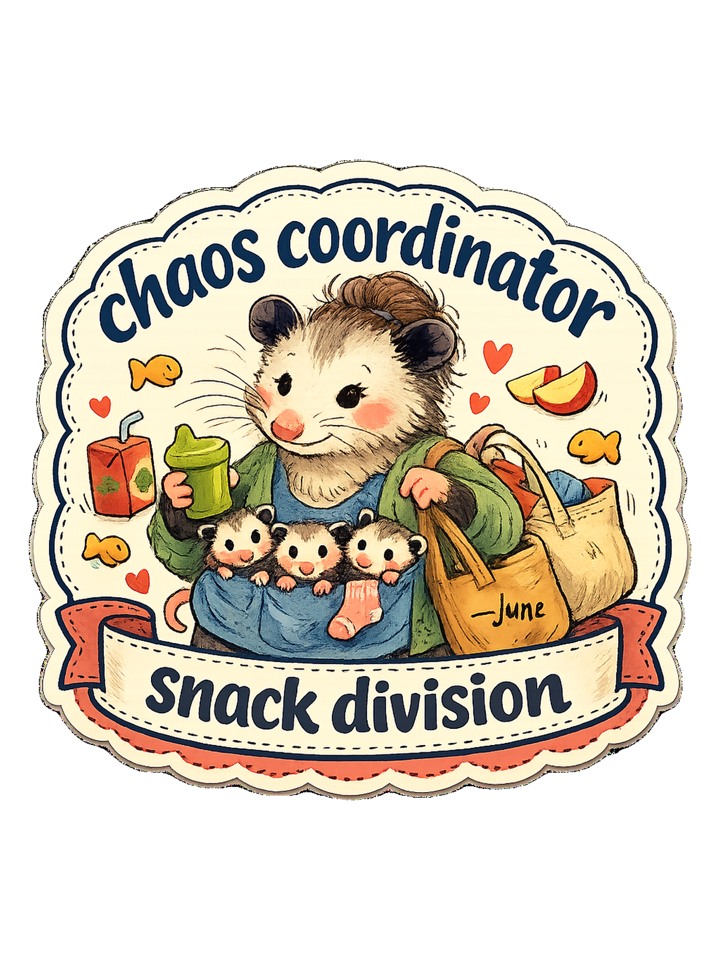Chaos Coordinator, Snack Division Tee — momlife t-shirt design by June