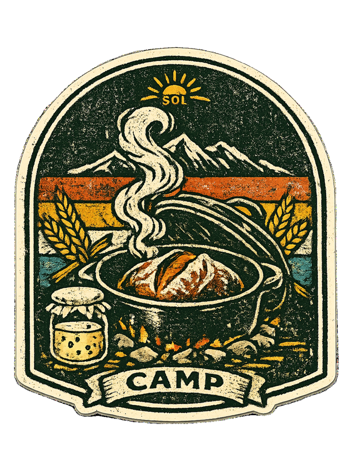 Wild Yeast Camp Tee — sourdough t-shirt design by Sol