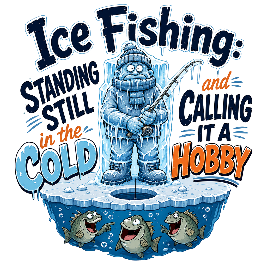 Ice Fishing Humor — art by Bazzai Studio