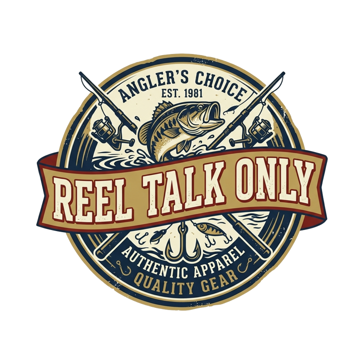 REEL TALK ONLY — fishing t-shirt design by Bazzai Studio