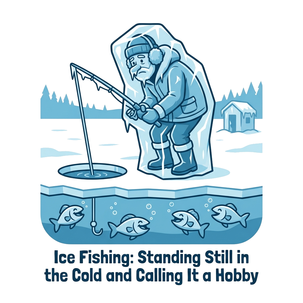 Ice Fishing Humor — art by Bazzai Studio