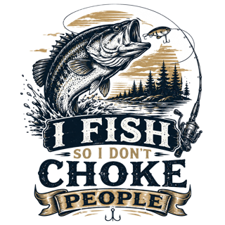 I FISH SO I DON'T CHOKE PEOPLE — art by Bazzai Studio