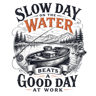 slow day on the water beats a good day at work — art by Bazzai Studio