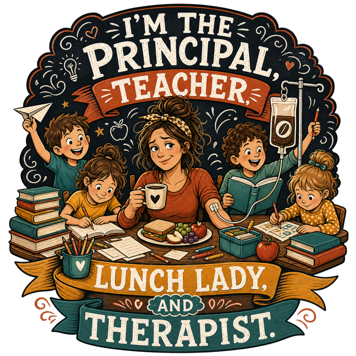 Homeschool Mom — teacher t-shirt design by Bazzai Studio