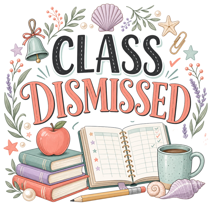 CLASS DISMISSED — teacher t-shirt design by Bazzai Studio