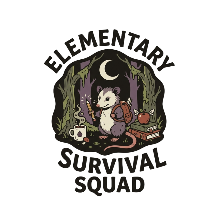 ELEMENTARY SURVIVAL SQUAD — teacher t-shirt design by Bazzai Studio