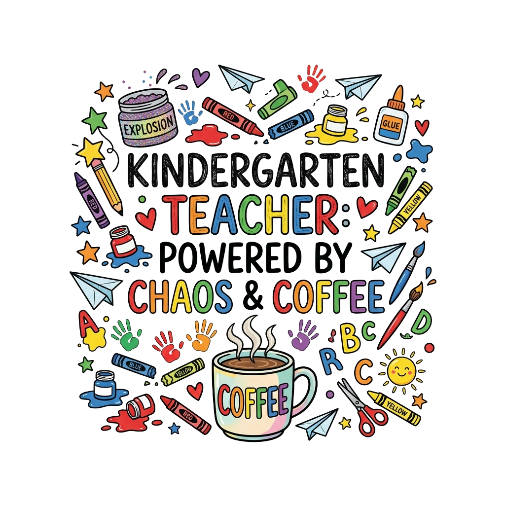 Kindergarten Teacher Chaos — art by Bazzai Studio