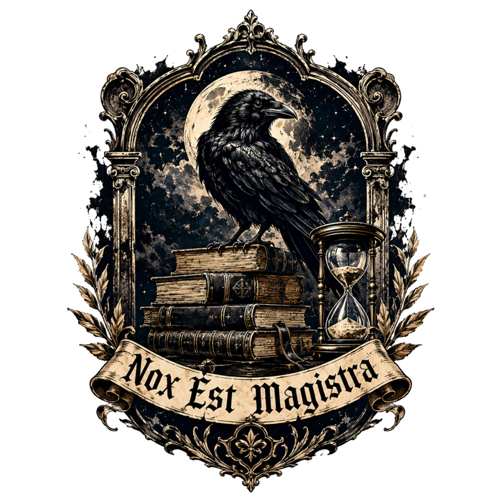 Latin Motto Crest — teacher t-shirt design by Bazzai Studio