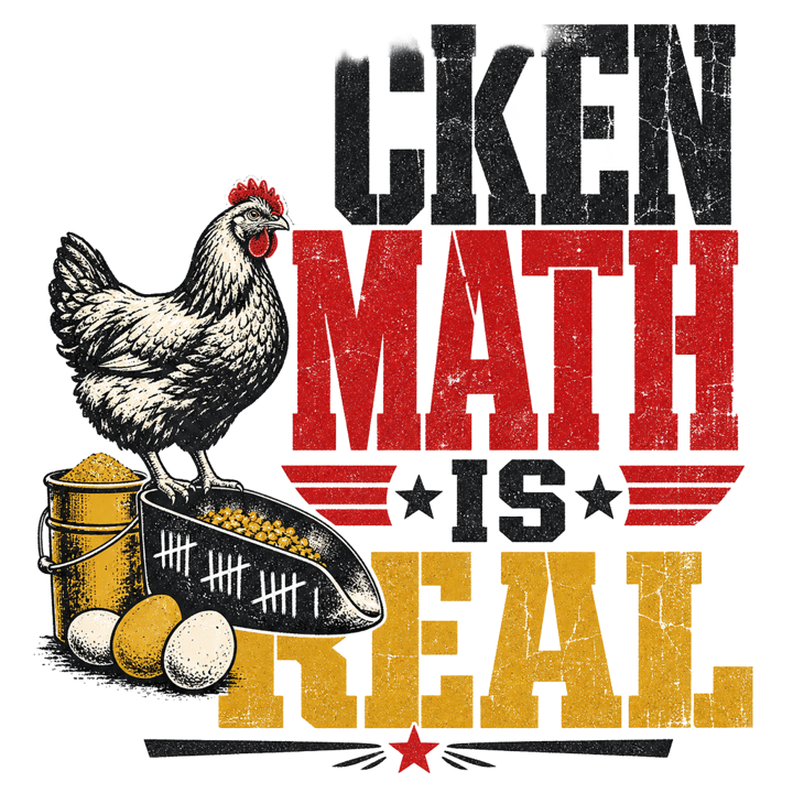 CHICKEN MATH IS REAL — backyard chicken owner t-shirt design by Bazzai Studio