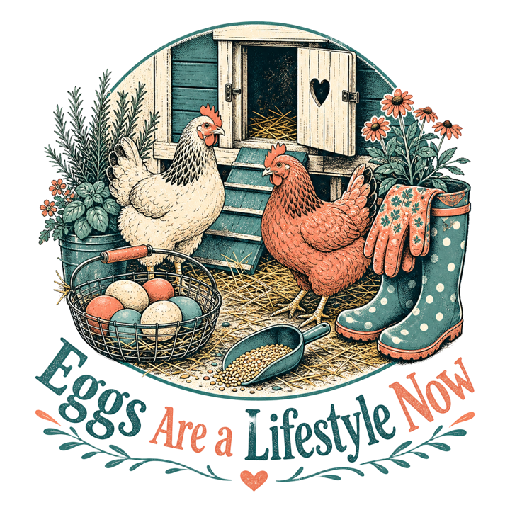 Eggs Are a Lifestyle Now — backyard chicken owner t-shirt design by Bazzai Studio