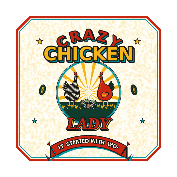 Crazy Chicken Lady. It Started With Two. — backyard chicken owner t-shirt design by Bazzai Studio