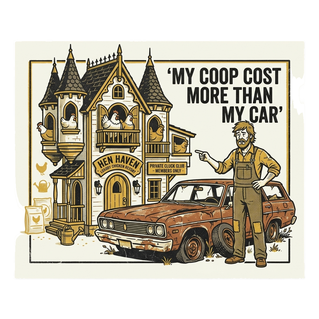 My Coop Cost More Than My Car — art by Bazzai Studio