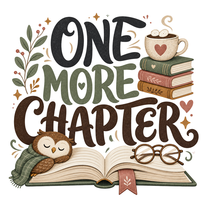 ONE MORE CHAPTER — book lovers t-shirt design by Bazzai Studio