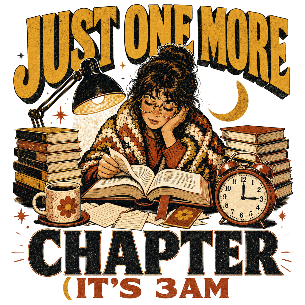 JUST ONE MORE CHAPTER (IT'S 3AM) — art by Bazzai Studio