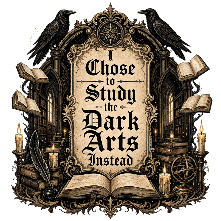 Dark Academia Scholar — book lovers t-shirt design by Bazzai Studio