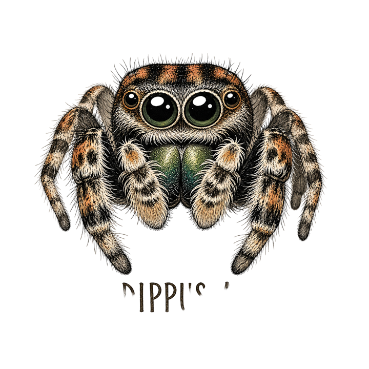 Jumping Spider Close-up Art — book lover t-shirt design by Bazzai Studio