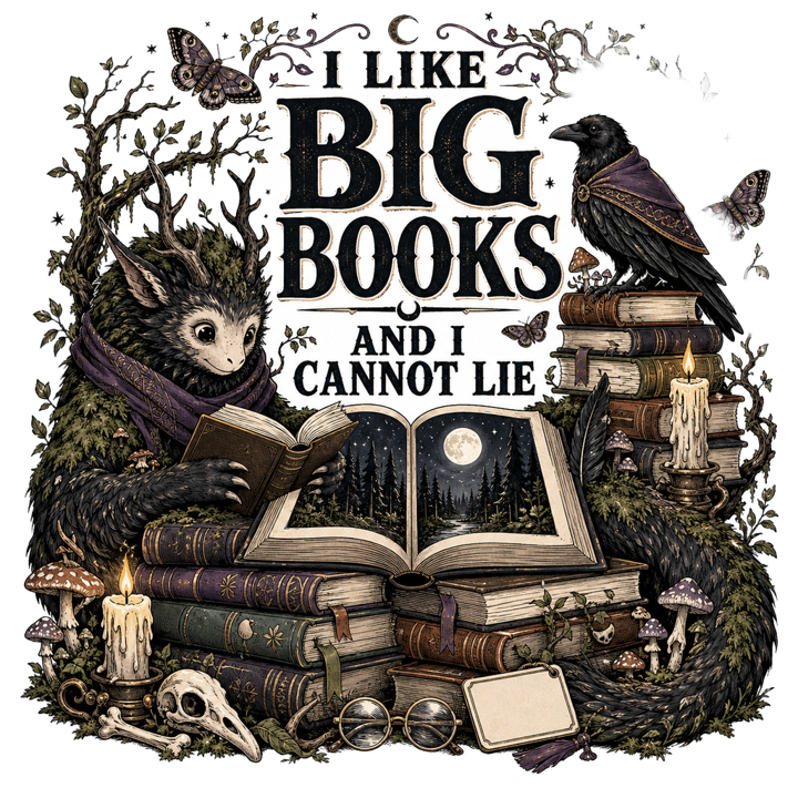 I LIKE BIG BOOKS AND I CANNOT LIE — book lovers t-shirt design by Bazzai Studio