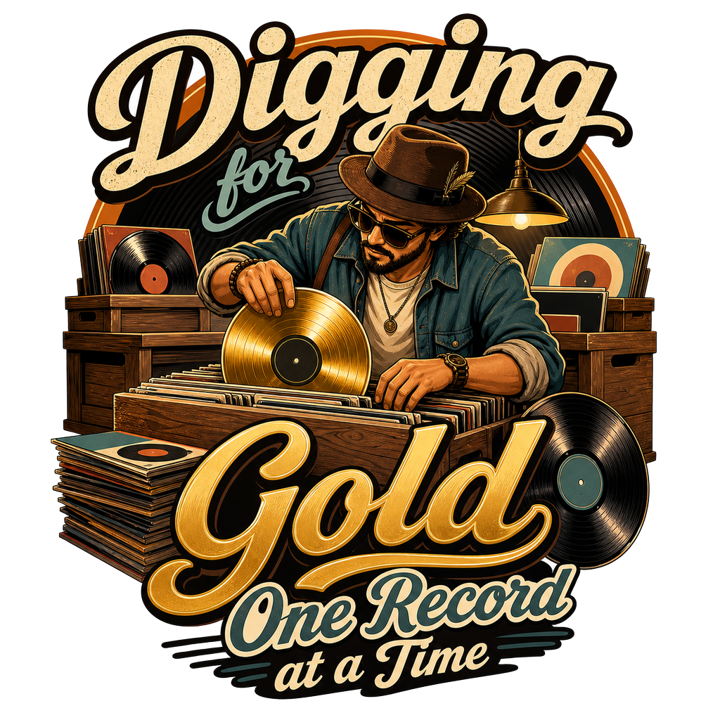 Vinyl Record Digger — book lovers t-shirt design by Bazzai Studio