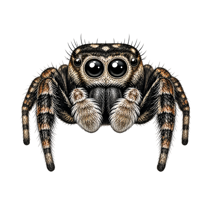 Jumping Spider Close-up Art — book lovers t-shirt design by Bazzai Studio