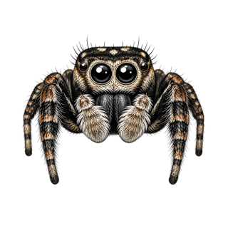 Jumping Spider Close-up Art — art by Bazzai Studio