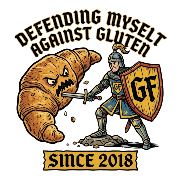 Gluten Free Humor — book lovers t-shirt design by Bazzai Studio