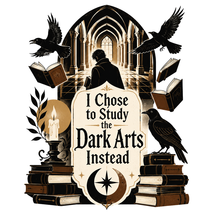 Dark Academia Scholar — book lovers t-shirt design by Bazzai Studio