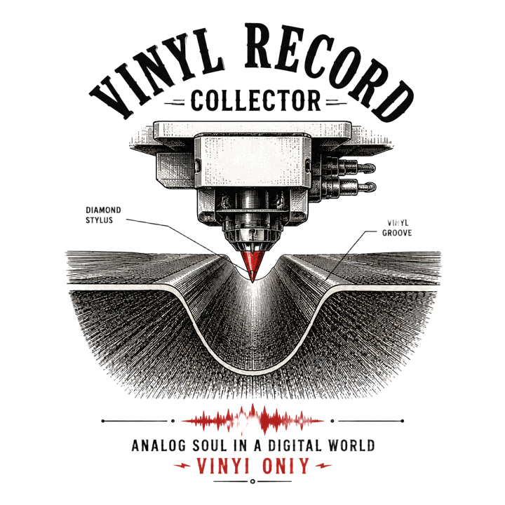 Vinyl Record Collector — book lovers t-shirt design by Bazzai Studio
