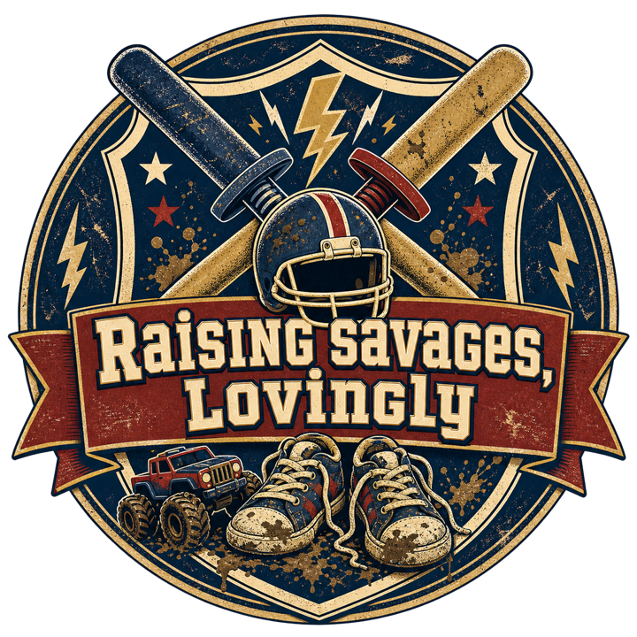 Raising savages, lovingly — boymom t-shirt design by Bazzai Studio