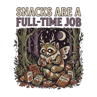 SNACKS ARE A FULL-TIME JOB — art by Bazzai Studio