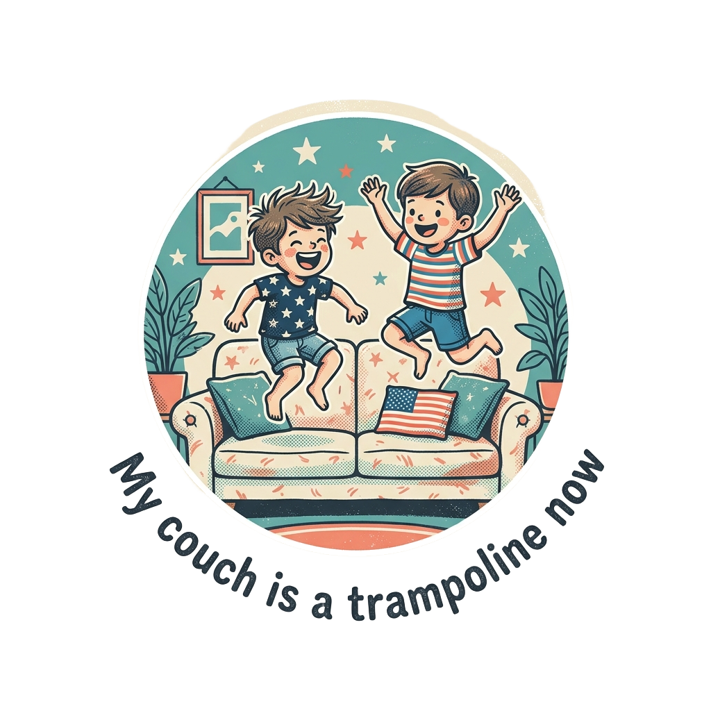 My couch is a trampoline now — art by Bazzai Studio