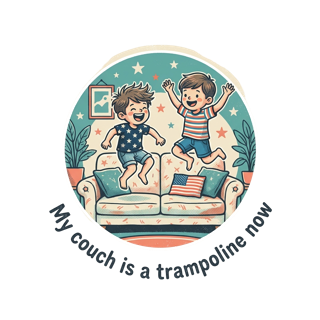 My couch is a trampoline now — art by Bazzai Studio