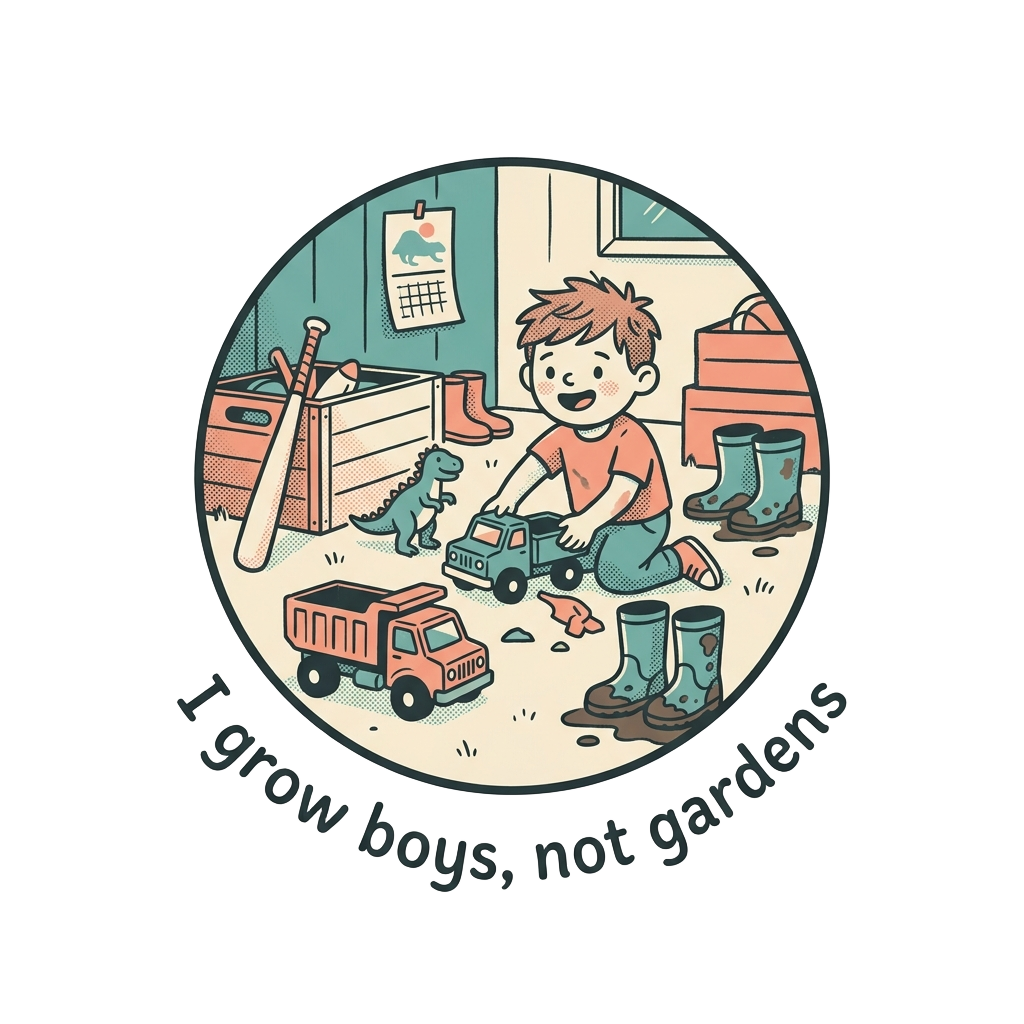I grow boys, not gardens — art by Bazzai Studio