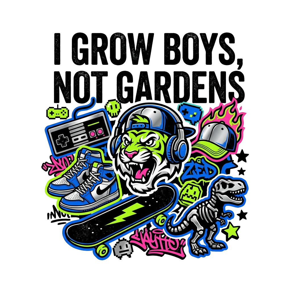I grow boys, not gardens — art by Bazzai Studio
