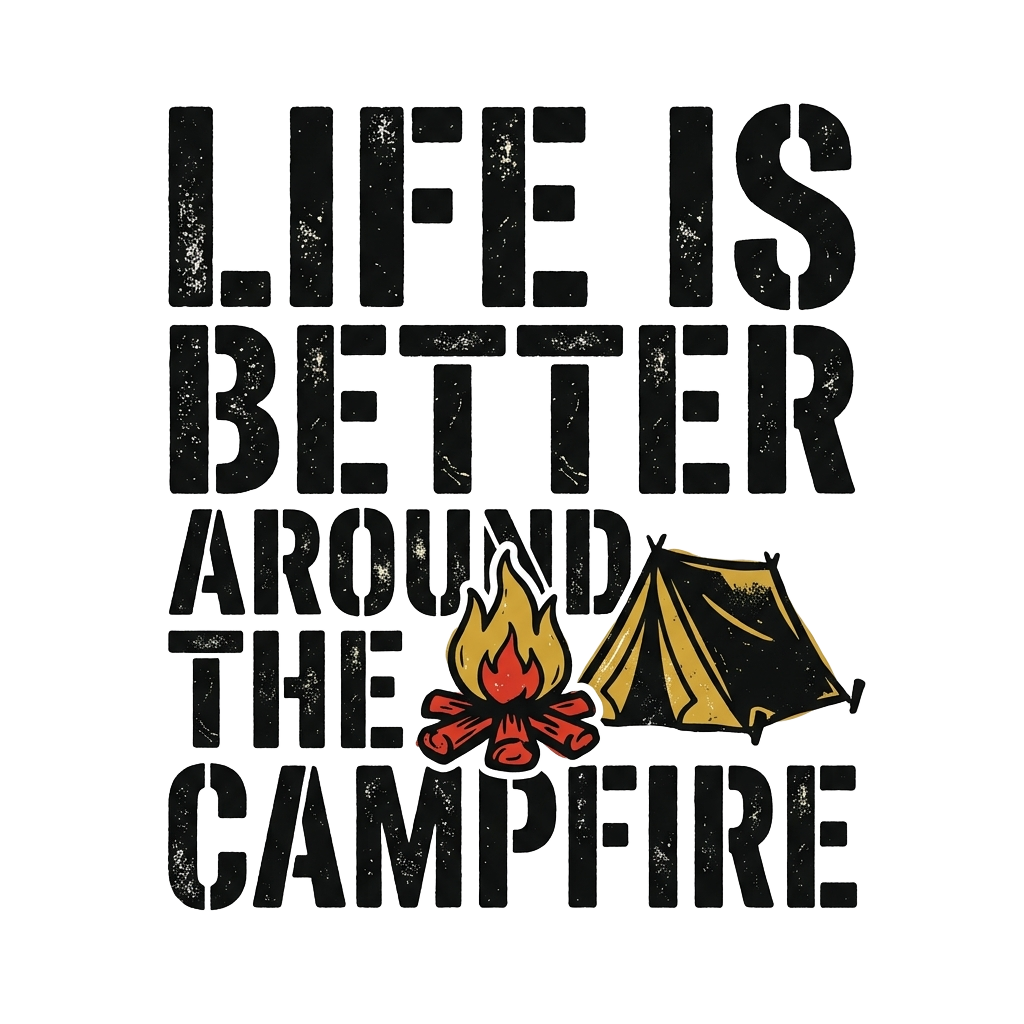 LIFE IS BETTER AROUND THE CAMPFIRE — art by Bazzai Studio