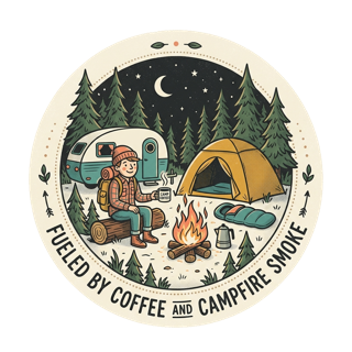 FUELED BY COFFEE AND CAMPFIRE SMOKE — art by Bazzai Studio