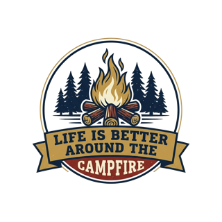 LIFE IS BETTER AROUND THE CAMPFIRE — art by Bazzai Studio