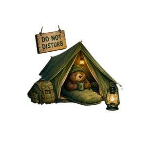 Camping Introvert — art by Bazzai Studio