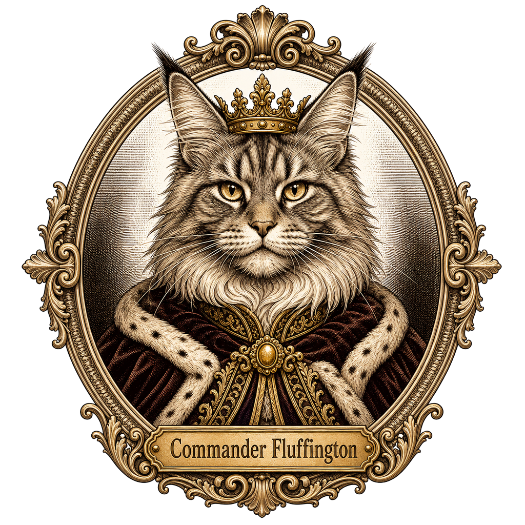 Maine Coon Royalty — art by Bazzai Studio