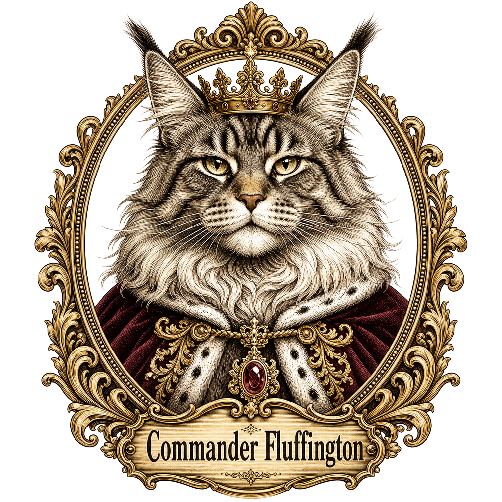 Maine Coon Royalty — art by Bazzai Studio