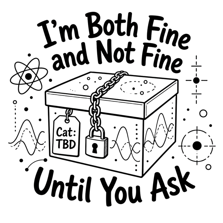 Physicist Humor — cat parent humor t-shirt design by Bazzai Studio
