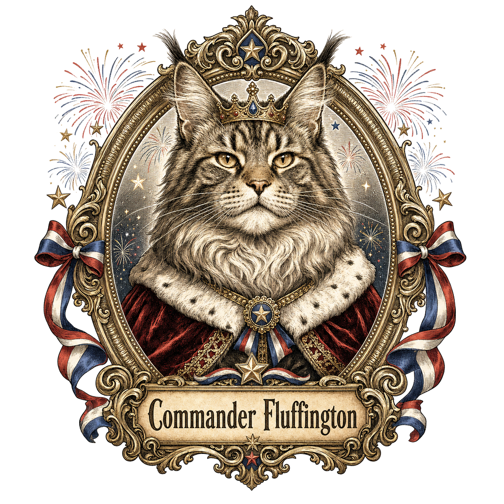 Maine Coon Royalty — art by Bazzai Studio
