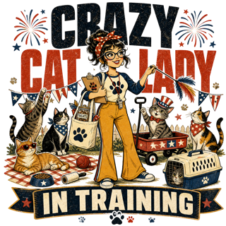 CRAZY CAT LADY IN TRAINING — art by Bazzai Studio