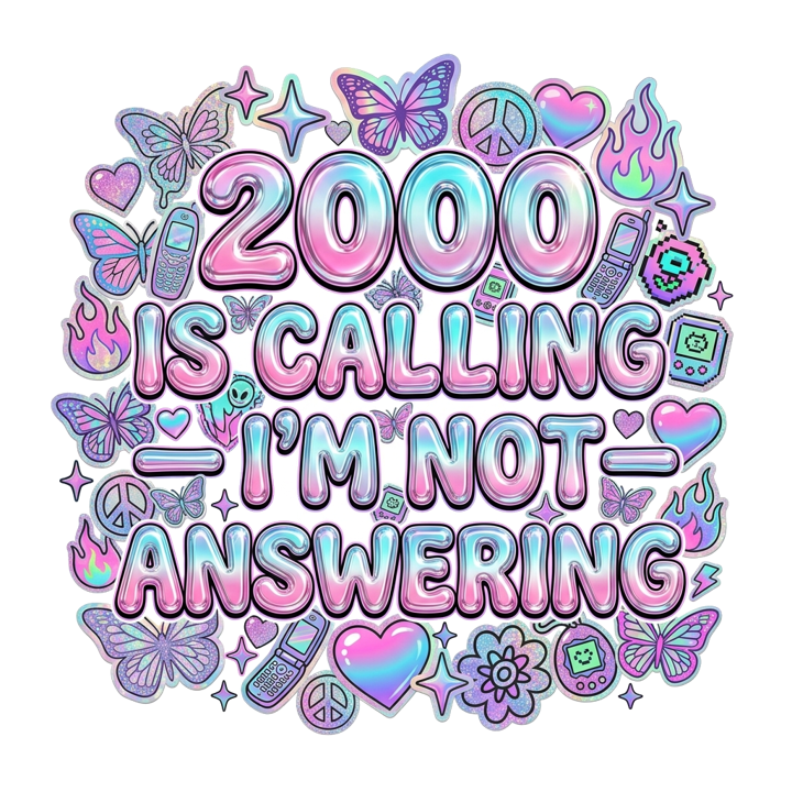 Y2K Chrome Style — cat lover t-shirt design by Bazzai Studio
