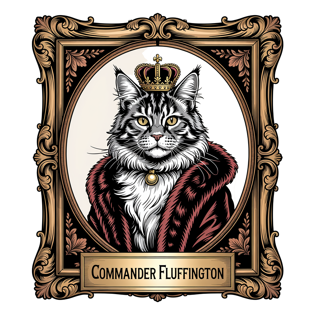 Maine Coon Royalty — art by Bazzai Studio