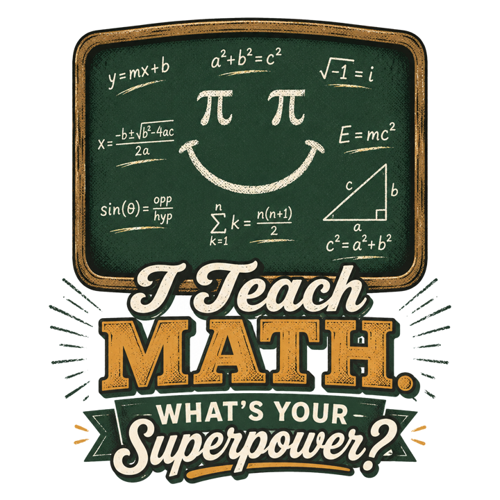 Math Pun Teacher — cat parent humor t-shirt design by Bazzai Studio
