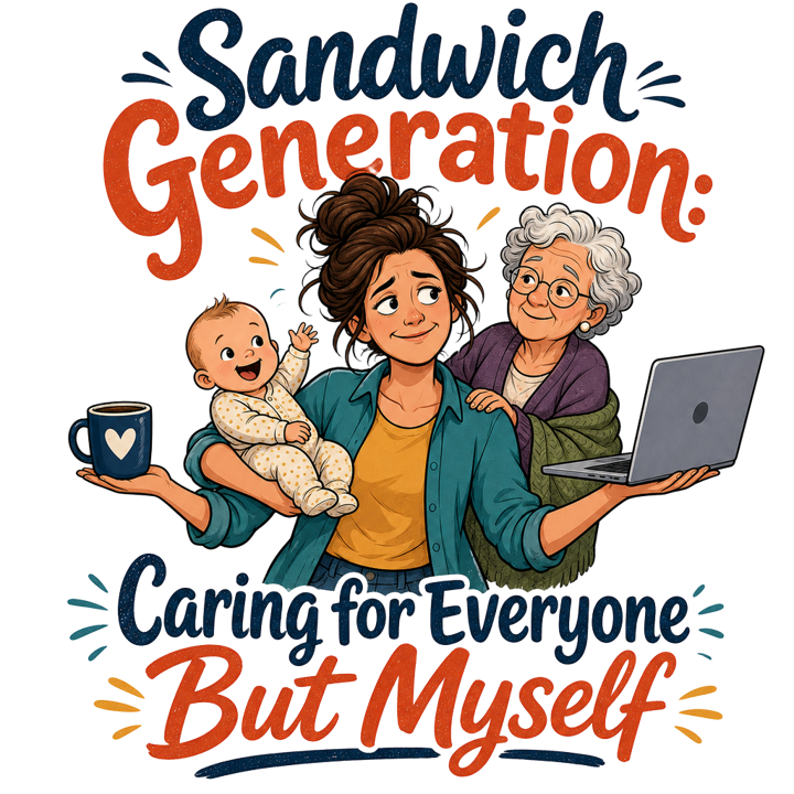 Sandwich Generation Humor — coffee lovers t-shirt design by Bazzai Studio