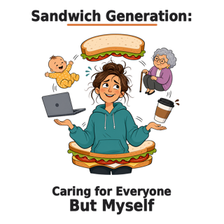 Sandwich Generation Humor — art by Bazzai Studio