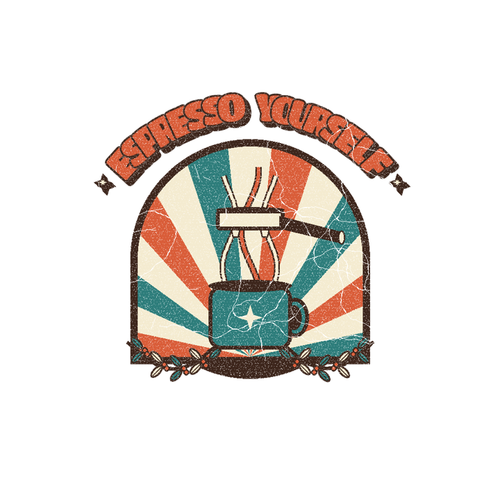 ESPRESSO YOURSELF — coffee lover t-shirt design by Bazzai Studio