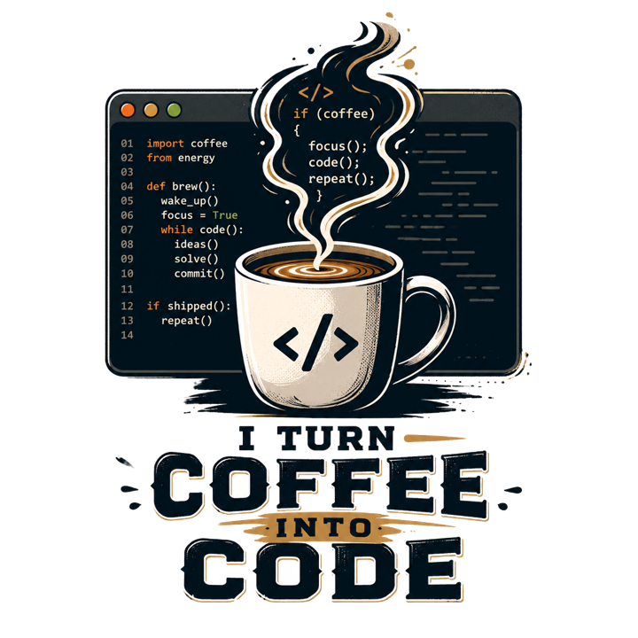 Coffee + Programmer — coffee lovers t-shirt design by Bazzai Studio