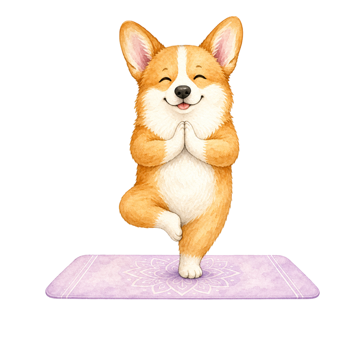 Corgi + Yoga — corgi owner club t-shirt design by Bazzai Studio